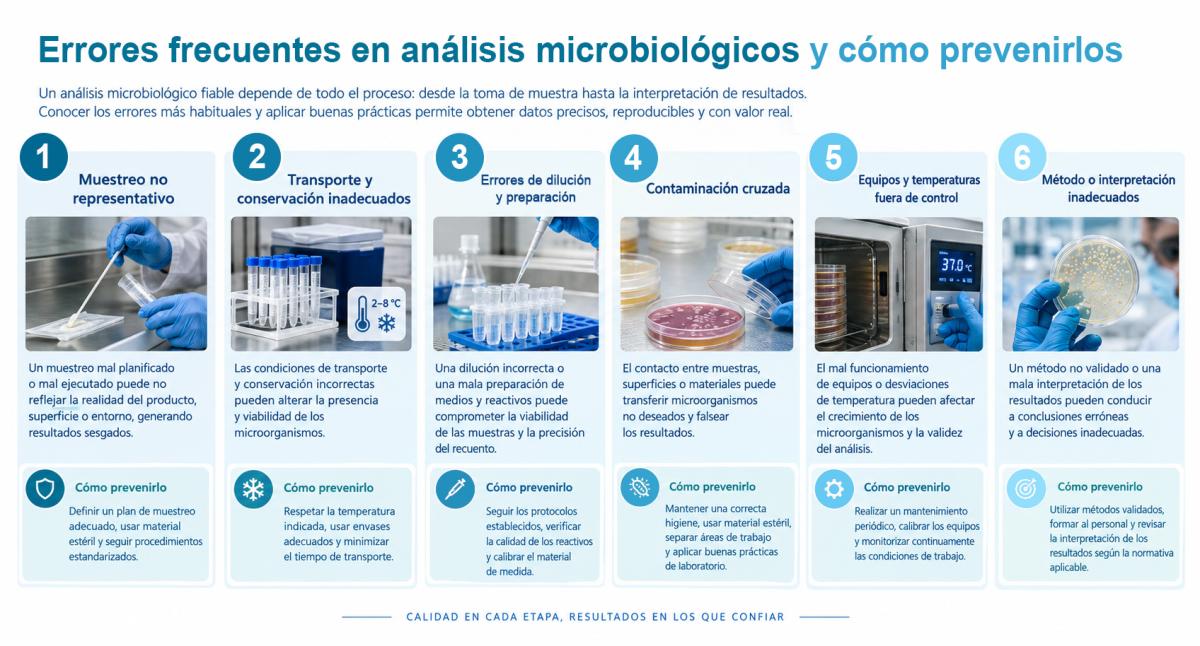 Errores frecuentes en análisis microbiológicos y cómo prevenirlos Principales errores en análisis microbiológicos y medidas para prevenirlos